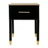 Table de chevet design noir Évasion 1 tiroir Ostaria