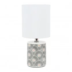 Lampe cylindrique Japan noir et blanche