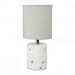 LAMPE CYL.CERAM.ETOILES GRISES