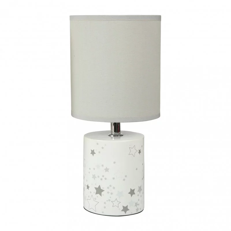 LAMPE CYL.CERAM.ETOILES GRISES