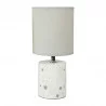 LAMPE CYL.CERAM.ETOILES GRISES