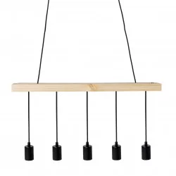 SUSPENSION BOIS MET.5 CORDONS