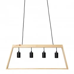 SUSPENSION TRAP.BOIS 4 CORDONS