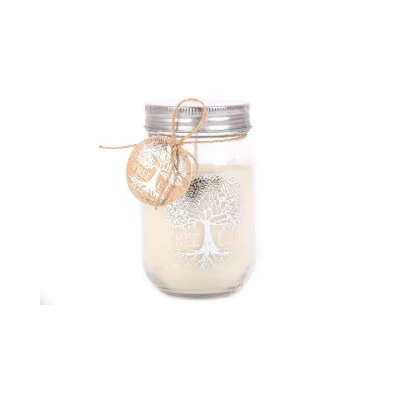 BOUGIE MASON JAR ARBRE DE VIE 7X12CM