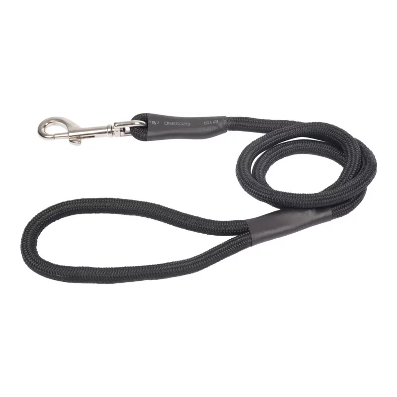LAISSE RONDE NOIR NYLON 10mm x 1M