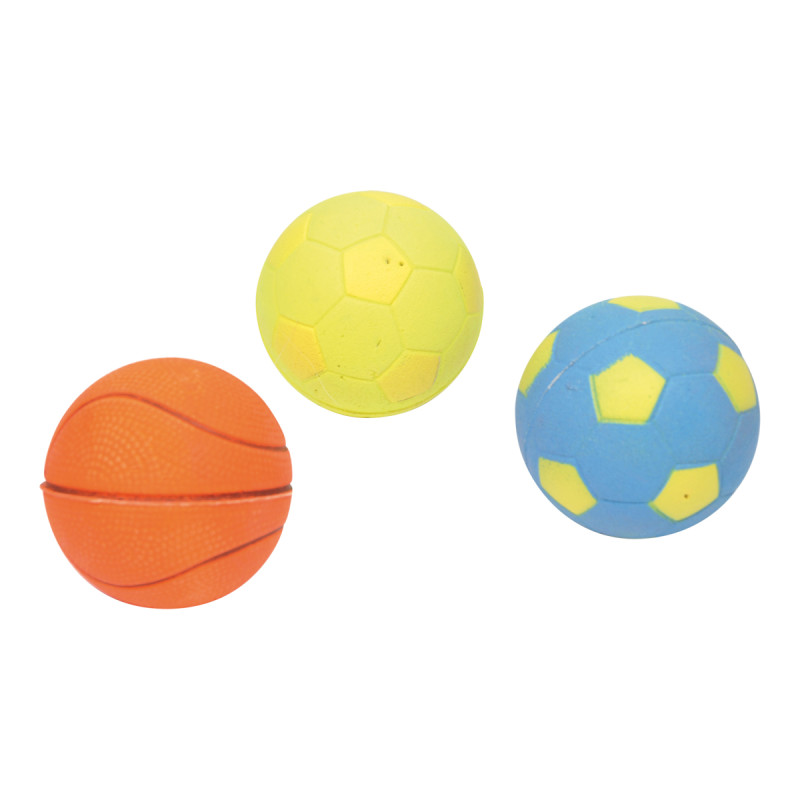 BALLES POUR CHIEN EN CAOUTCHOUC/3 ORANGE