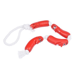 JOUET POUR CHIEN CHAINE DE SAUCISSE EN V