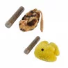 JOUET PELUCHE ARAIGNEE/SOURIS + HERBE A
