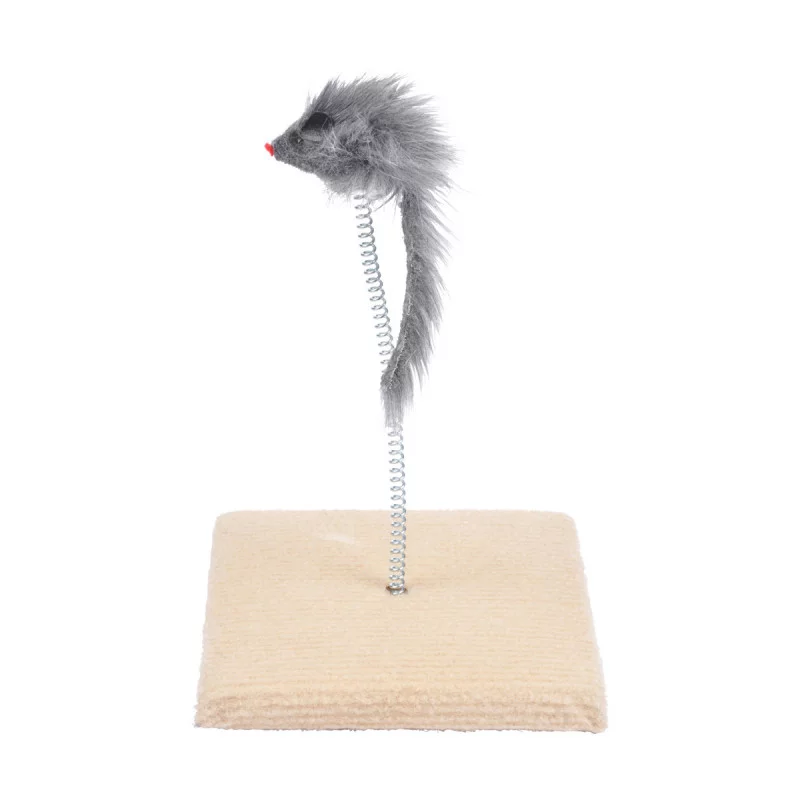 JOUET SOURIS RESSORT CARTON 14.3X14.3