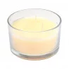 BOUGIE VERRINE VANILLE 3 MECHES D13XH8CM
