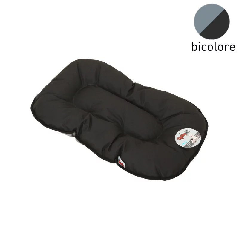COUSSIN FLOC NOIR GRIS 61cm