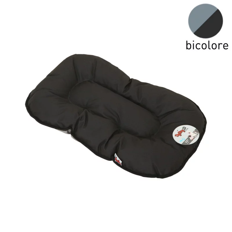 COUSSIN FLOC NOIR GRIS 69cm