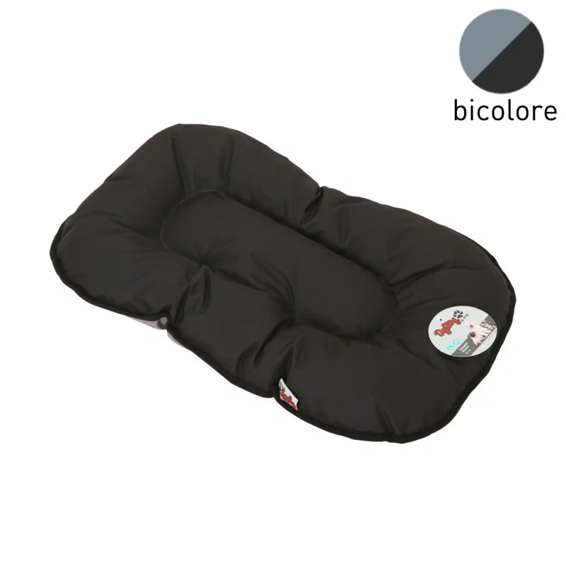 COUSSIN FLOC NOIR GRIS 77cm