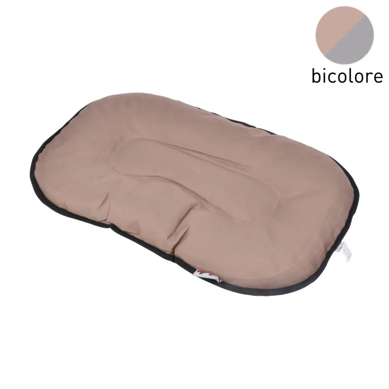 COUSSIN FLOC TAUPE GRIS 77CM