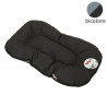 COUSSIN FLOC NOIR GRIS 107cm