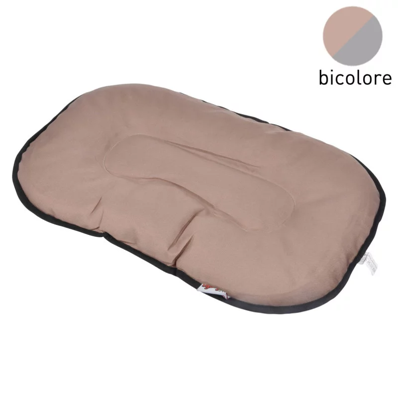 COUSSIN FLOC TAUPE GRIS 107CM