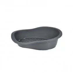 CORBEILLE PLAST TINO 60x40xH20CM GRIS