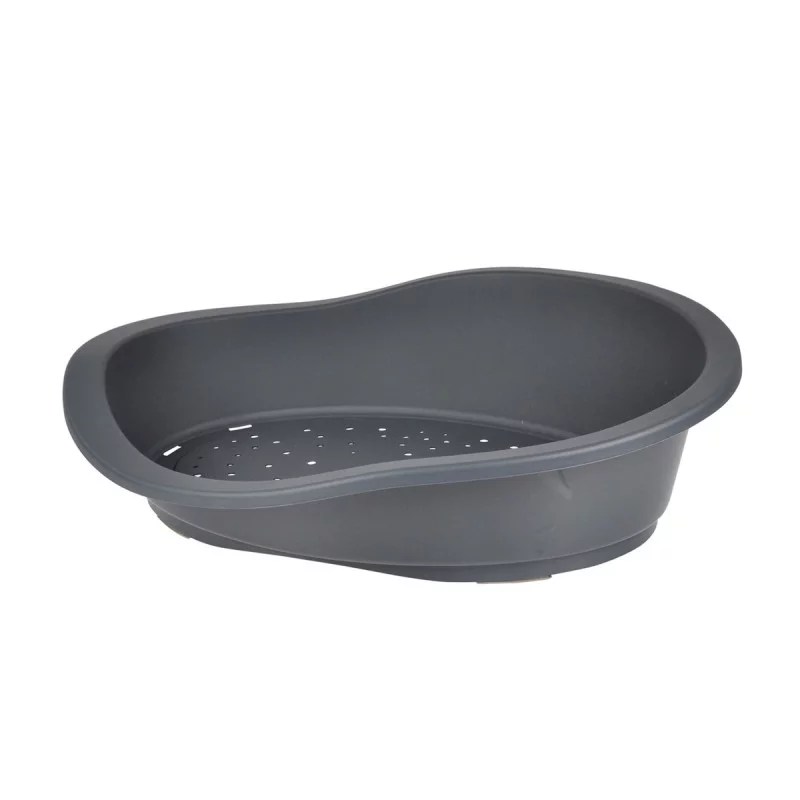 CORBEILLE PLAST TINO 95*70*H29CM GRIS