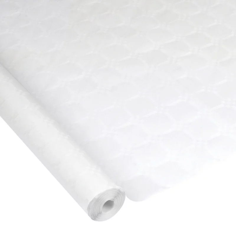 NAPPE DAMASSEE 1.18x50m - 25g - BLANC