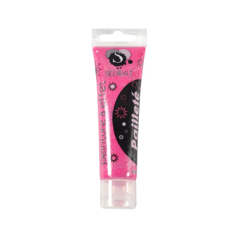 Tube de peinture rose glitter 60ml Tube de peinture rose glitter 60ml