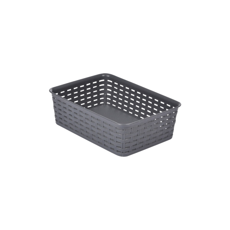 Panière de Rangement "Effet Tressé" – Gris (1,6 L) Panière de Rangement "Effet Tressé" – Gris (1,6 L)