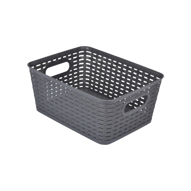 PANIÈRE TRESSÉE 9L 30*23*H13CM GRIS PANIÈRE TRESSÉE 9L 30*23*H13CM GRIS