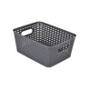 PANIÈRE TRESSÉE 9L 30*23*H13CM GRIS
