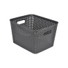 PANIÈRE TRESSÉE GRIS 13L 36*25*H15CM