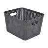 PANIÈRE TRESSÉE GRIS 23L 35x29.5xH22CM