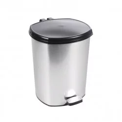 POUBELLE PEDALE ALU 11L PLASTIQUE