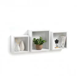 SET 3 CUBES BLANC 23CM/26.5CM/30CM EPAI