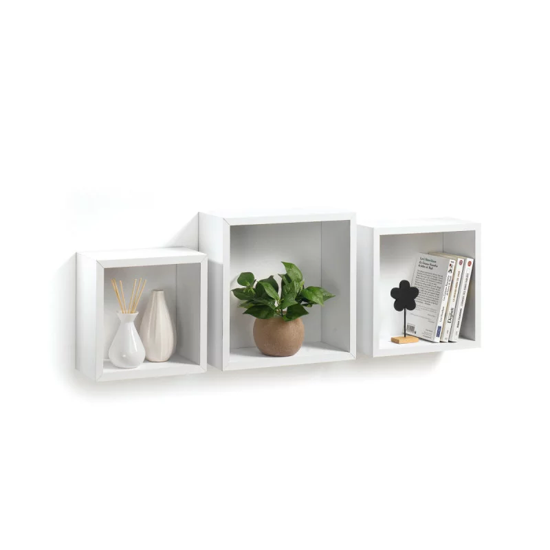 SET 3 CUBES BLANC 23CM/26.5CM/30CM EPAI