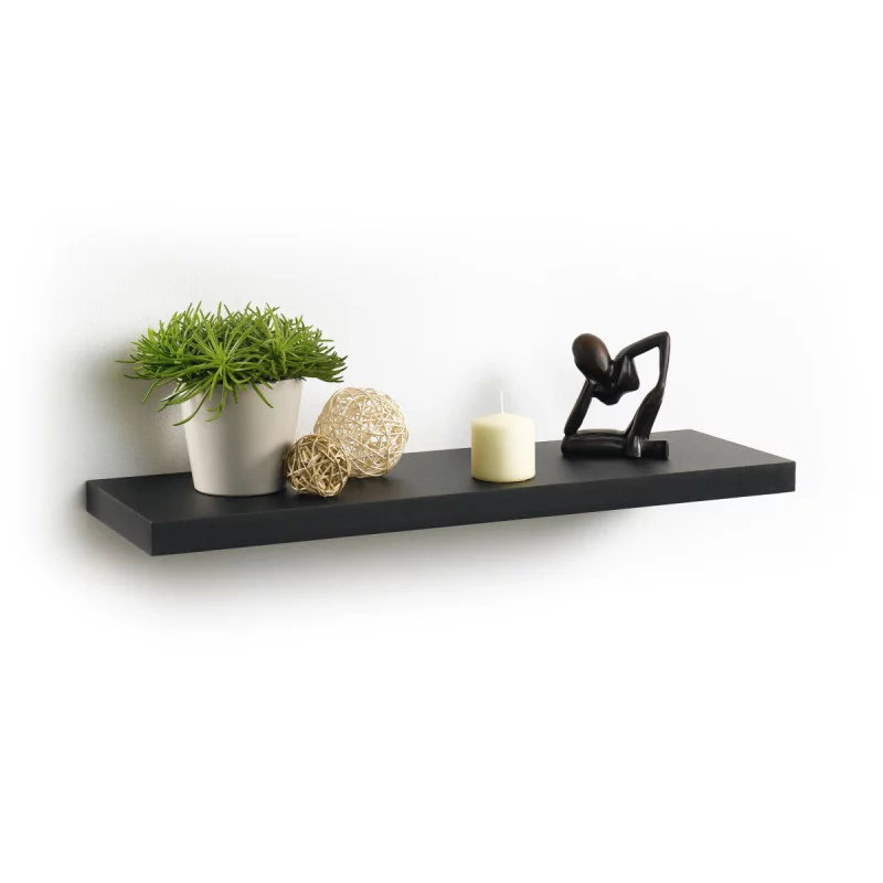 ETAGERE FLOT NOIRE L75 22.8 3.4CM