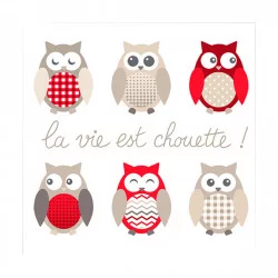 SERVIETTES DECO HIBOU 3 PLIS 33*33CM