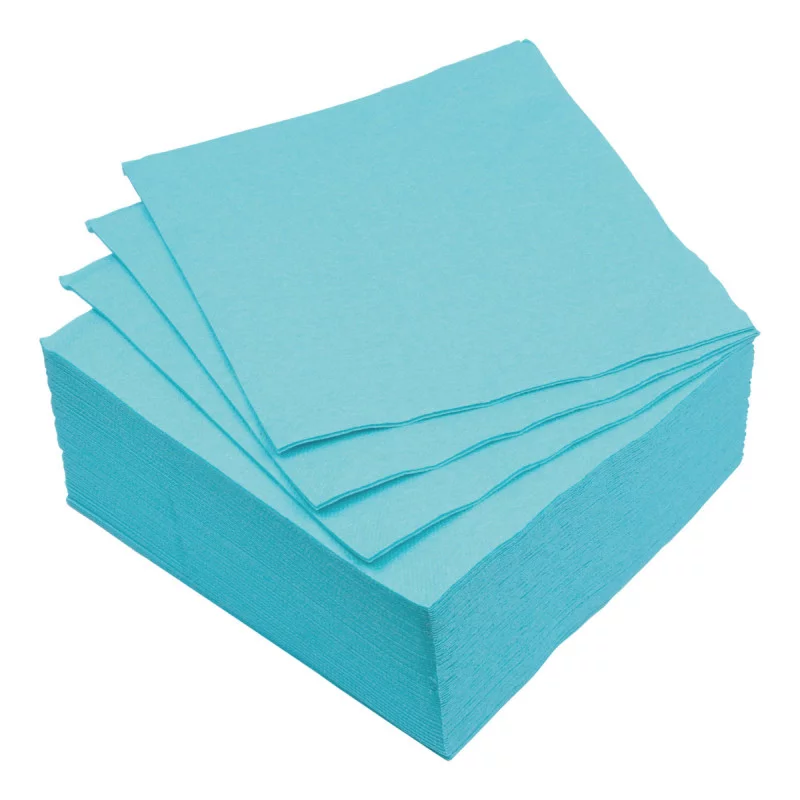 SERVIETTES MICRO BLEU CARAIBE X40