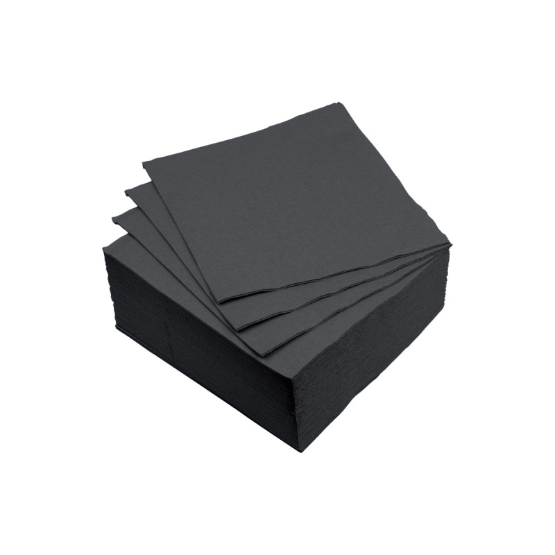 SERVIETTE MICRO 25x25/40 NOIR
