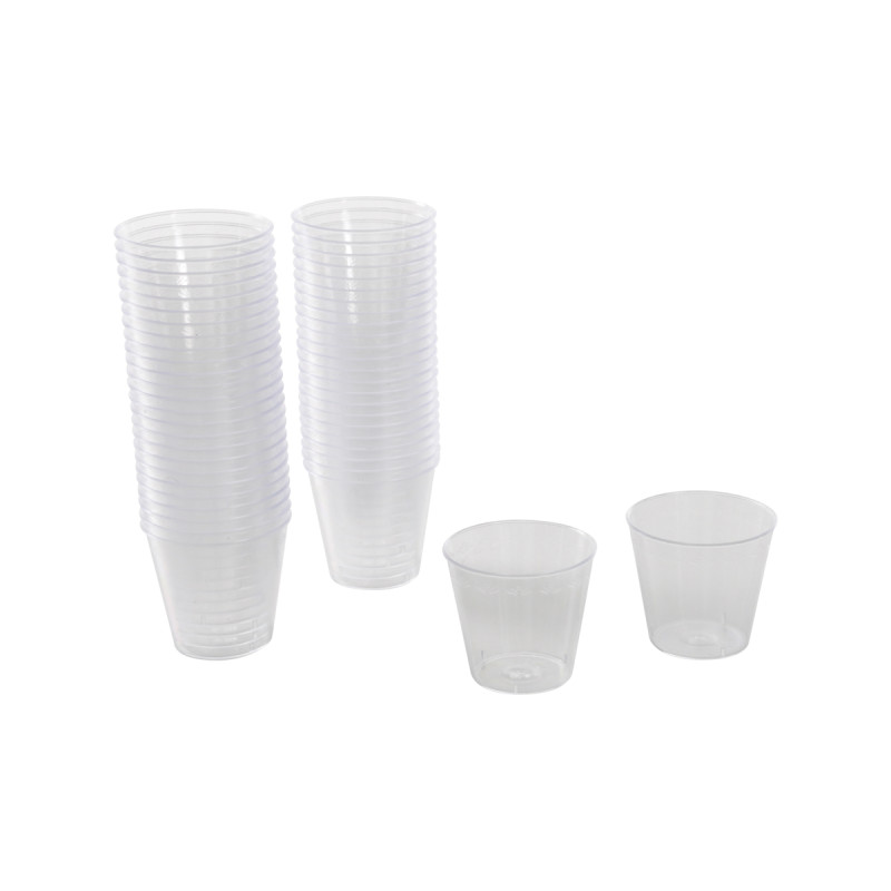 SET DE 50 MINI VERRINE PLAST PS TRAN
