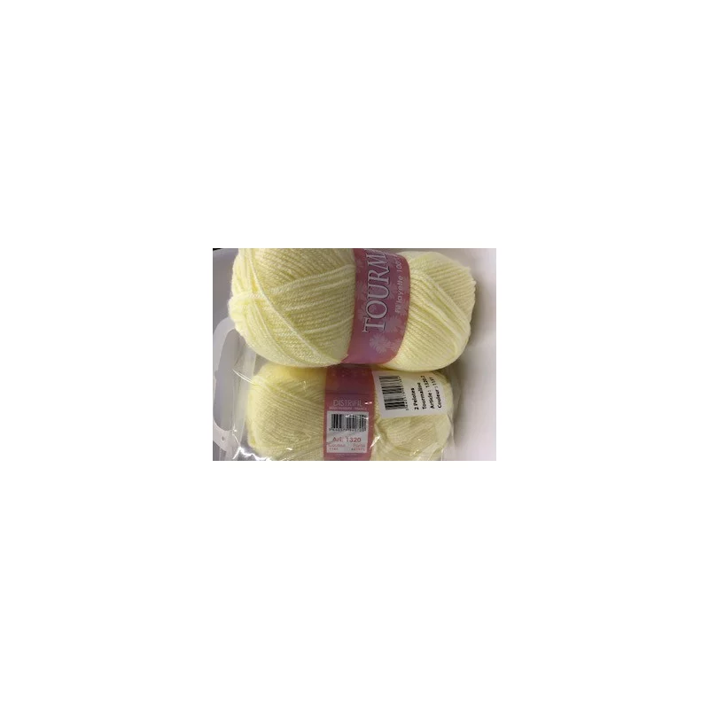 2 PELOTES 50GR TOURMALINE JAUNE PAILLE
