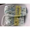 2 PELOTES 50GR FLUORINE BLANC CHINE VERT