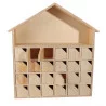 Maison Calendrier de L'Avent Bois à Poser 31x34x7cm