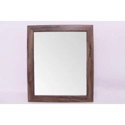 MIROIR EN BOIS FONCÉ 59X49cm