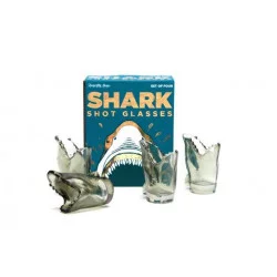 VERRE A SHOOTER REQUIN LOT DE 4