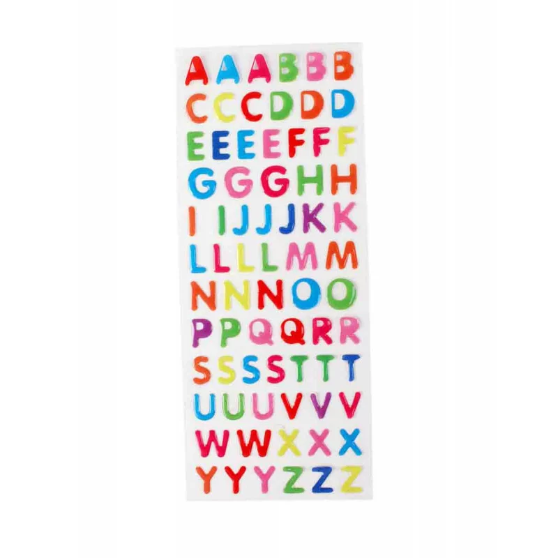 STICKERS éPOXY ALPHABET MULTICOLORE - 7