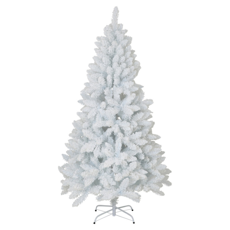 SAPIN LUXE BLANC FLOQUE 150CM- EFFET FLO