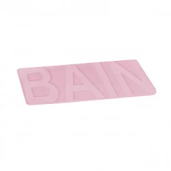 TAPIS BAIN RELIEF ROSE POUDRE