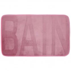 TAPIS BAIN RELIEF ROSE POUDRE