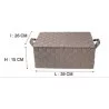 CORBEILLE AVEC COUVERCLE TAUPE 39x26xH15cm