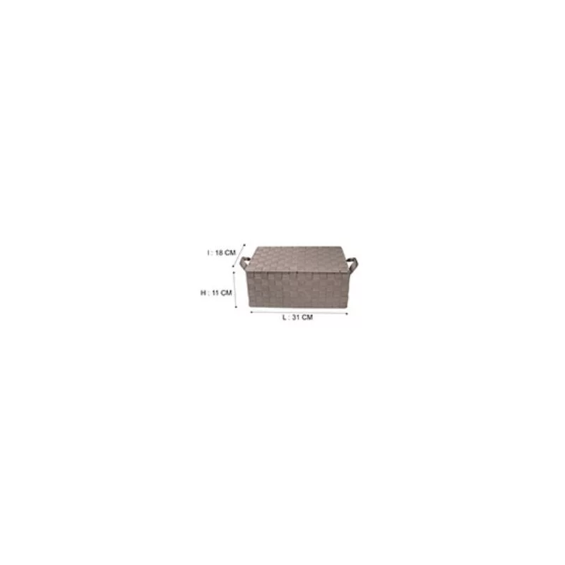 CORB+COUV TAUPE 31*18*H11CM