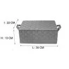 CORB+COUV GRIS 35*22*H13CM