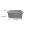 CORBEILLE+COUV GRIS 27*14*H9CM
